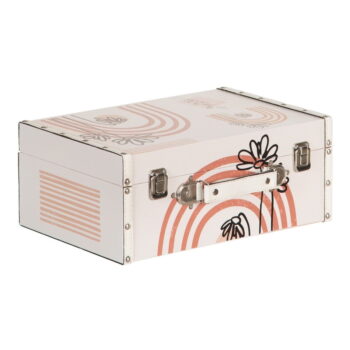 Krémové dekoratívne úložné boxy v súprave 2 ks 34,5x24,5x14 cm Flowers – Ixia - Image 4