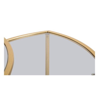 Okrúhle konferenčné stolíky v súprave 3 ks so sklenenou doskou v zlatej farbe ø 60 cm Triangle – Mauro Ferretti - Image 6