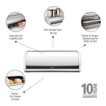 Oceľový chlebník Roll Top – Brabantia - Image 7
