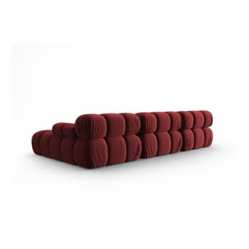 Červená zamatová pohovka 285 cm Bellis – Micadoni Home - Image 4
