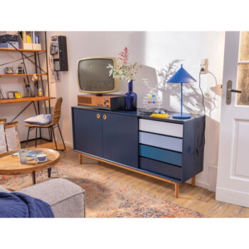 Tmavomodrá nízka komoda 170x80 cm Color Box – Tom Tailor – Obrázok 8