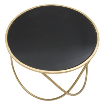 Okrúhly odkladací stolík so sklenenou doskou ø 60 cm Ring – Mauro Ferretti - Image 4