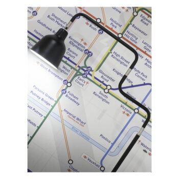 Čierna stojacia lampa s kovovým tienidlom (výška 150 cm) London – it's about RoMi – Obrázok 9
