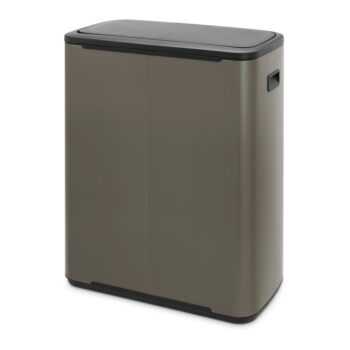 Sivý dotykový oceľový odpadkový kôš na triedený odpad 60 l Bo Touch Bin – Brabantia - Image 5