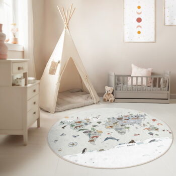 Prateľný detský hrací koberec ø120 cm Big World – Mila Home - Image 4