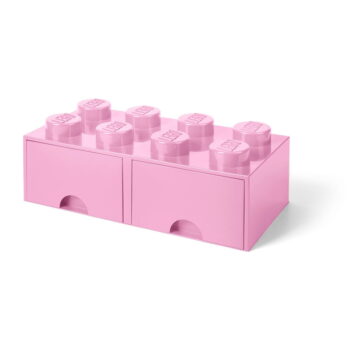 Svetloružový úložný box s dvoma zásuvkami LEGO® - Image 2