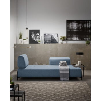 Modrá pohovka s odkladacím priestorom Kave Home Compo - Image 11
