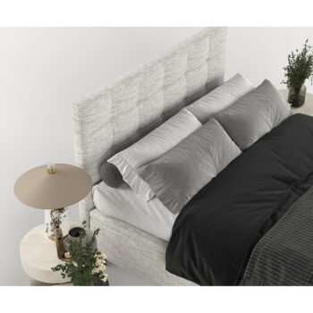 Svetlosivá čalúnená dvojlôžková posteľ s úložným priestorom 160x200 cm Senses – Maison de Rêve - Image 9