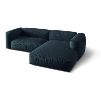 Tmavomodrá modulárna rohová pohovka (pravý roh) Martina – Micadoni Home - Image 2