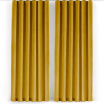 Zamatový dimout záves v horčicovej farbe 530x300 cm Velto – Filumi - Image 10