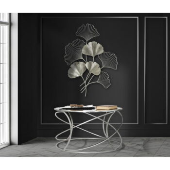 Kovová závesná dekorácia v striebornej farbe Mauro Ferretti Goxy Silver, 62 x 86 cm - Image 2