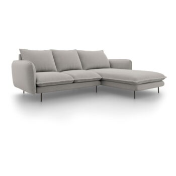 Svetlosivá rohová pohovka Cosmopolitan Design Vienna, pravý roh - Image 2