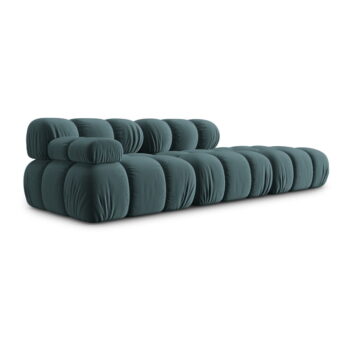 Zamatová pohovka v petrolejovej farbe 282 cm Bellis – Micadoni Home - Image 2