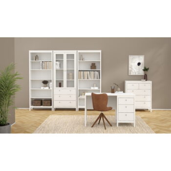 Biela vysoká komoda 82x99 cm Madrid – Tvilum – Obrázok 4