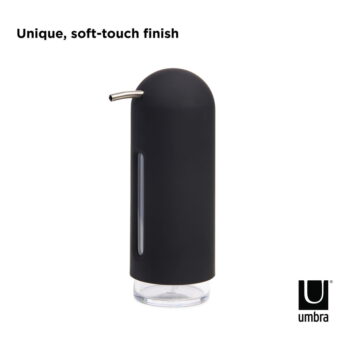 Čierny plastový dávkovač mydla 350 ml Penguin – Umbra - Image 4