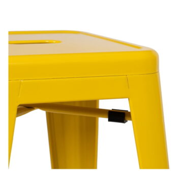 Žlté kovové barové stoličky v súprave 2 ks (výška sedadla 61 cm) – Ixia - Image 6