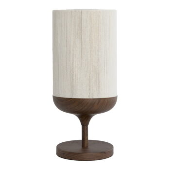 Tmavohnedá stolová lampa s textilným tienidlom (výška  50 cm) Dania – Light & Living – Obrázok 3