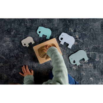 Drevené detské puzzle Kindsgut Elephant - Image 7