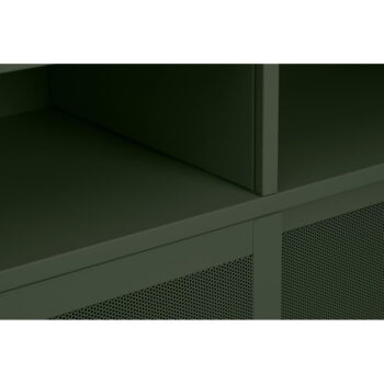 Tmavozelená kovová šatníková skriňa s posuvnými dverami 90x180 cm Veep – Unique Furniture - Image 8