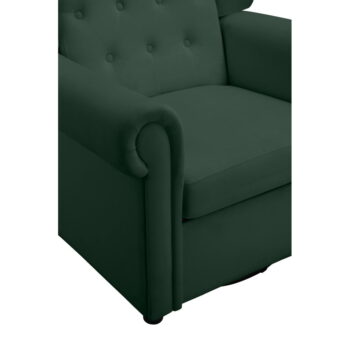 Zelené zamatové hojdacie chesterfield kreslo Lillyse – Støraa - Image 2