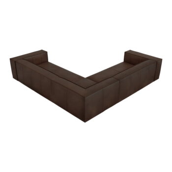 Tmavohnedá kožená rohová pohovka (variabilná) Madame - Windsor & Co Sofas – Obrázok 3
