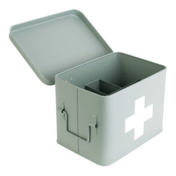 Mentolovozelená kovová lekárnička PT LIVING Medicine, šírka 21,5 cm – Obrázok 3