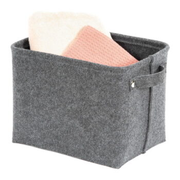 Sivý plstený úložný košík Compactor Felt Basket, 29 x 24 cm – Obrázok 2