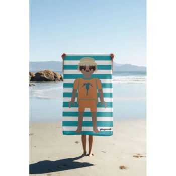 Modrá froté bavlnená plážová osuška 75x140 cm Summer Boy – Playmobil - Image 3