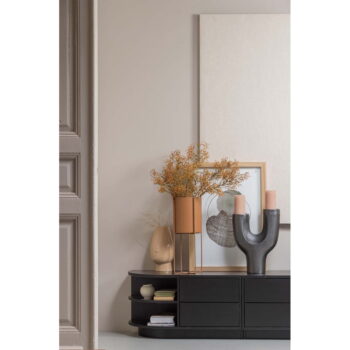 Čierny modulárny TV stolík z borovicového dreva 231x40 cm Finca – WOOOD - Image 4