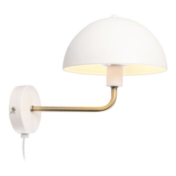 Nástenná lampa v bielo-zlatej farbe Leitmotiv Bonnet, výška 25 cm - Image 5