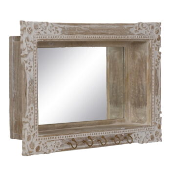 Nástenné zrkadlo s dreveným rámom 61x38 cm – Ixia – Obrázok 2