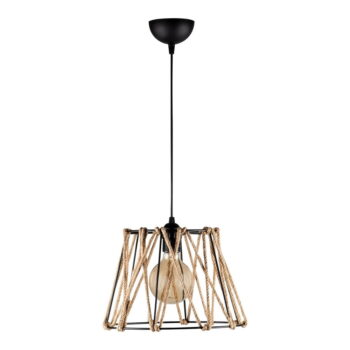 Závesné svietidlo v čiernej a béžovej farbe s kovovým tienidlom ø 30 cm Jutini – Opviq lights - Image 5