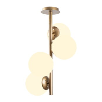 Stropné svietidlo v zlatej farbe so skleneným tienidlom ø 15 cm Faze – Opviq lights - Image 2
