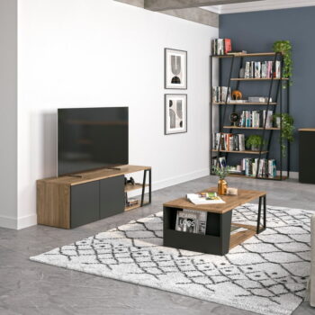 Konferenčný stolík s doskou v dekore orechového dreva 100x55 cm Albi - TemaHome - Image 3