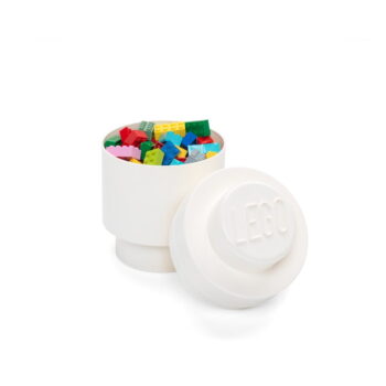 Biely úložný okrúhly box LEGO®, ⌀ 12,5 cm – Obrázok 2
