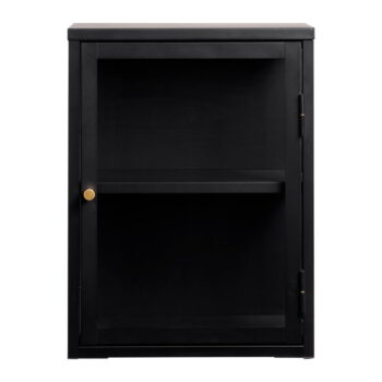 Čierna kovová závesná vitrína 45x60 cm Carmel – Unique Furniture