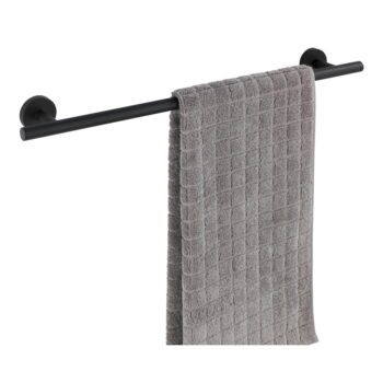 Matne čierny nástenný držiak na uteráky z nehrdzavejúcej ocele Bosio – Wenko – Obrázok 2