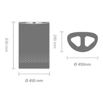 Matne čierny kovový kôš na bielizeň 55 l Selector – Brabantia - Image 8