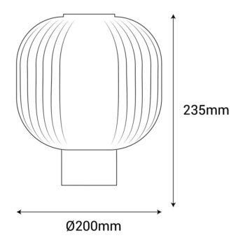 Hnedá stolová lampa SULION Garbo, výška 23,5 cm - Image 6