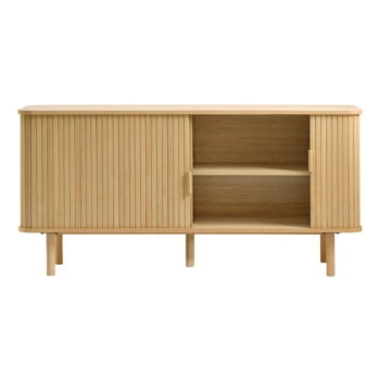 Nízka komoda v dekore duba s posuvnými dverami v prírodnej farbe 76x160 cm Cavo – Unique Furniture – Obrázok 2