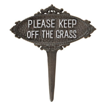 Kovový záhradný zápich Please Keep off the Grass – Esschert Design - Image 2