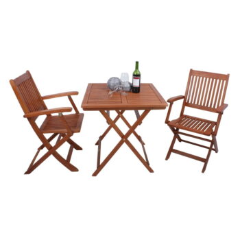 Záhradná jedálenská súprava v prírodnej farbe pre 2 osoby Seattle – Garden Pleasure - Image 2