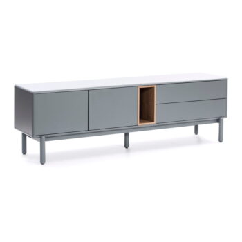 Modrý/sivý TV stolík 180x56 cm Corvo – Teulat - Image 2