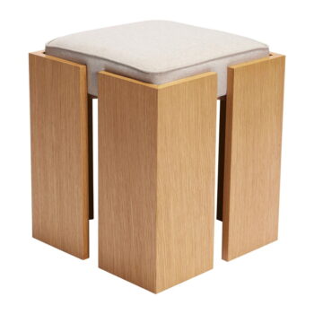 Stolička v prírodnej farbe Forma – Hübsch - Image 4