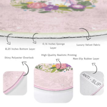 Ružový detský koberec ø 80 cm Comfort – Mila Home - Image 8