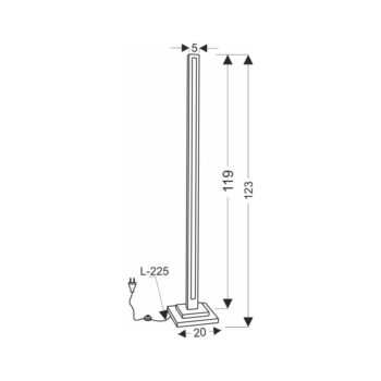 LED stojacia lampa v prírodnej farbe s kovovým tienidlom (výška  121 cm) Alset – Candellux Lighting - Image 5