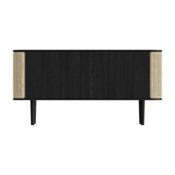 Nízka komoda v dekore duba v čierno-prírodnej farbe 150x75 cm Treasures – UMAGE – Obrázok 2