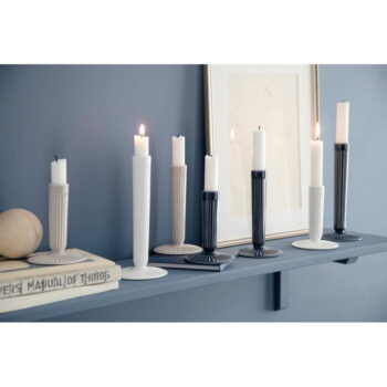Tmavomodrý kameninový svietnik Kähler Design Hammershoi, výška 16 cm - Image 2