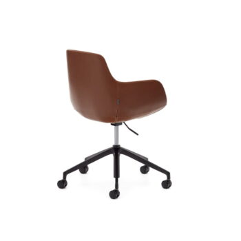 Koňakovohnedé pojazdné jedálenské stoličky v súprave 2 ks Tissiana – Kave Home – Obrázok 4