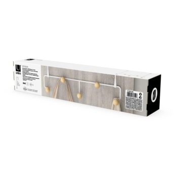 Biely prírodný kovový vešiak na dvere 39 cm Estique - Umbra - Image 3